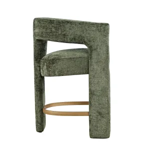 LivinHill Designová barová židle Leith olivová