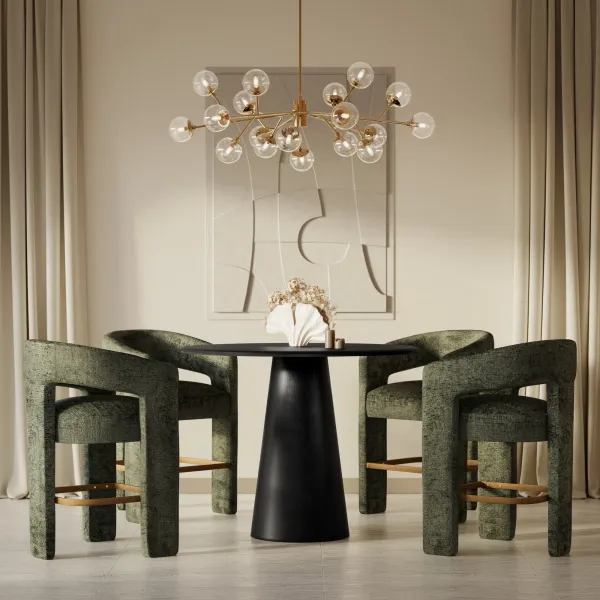 LivinHill Designová barová židle Leith olivová