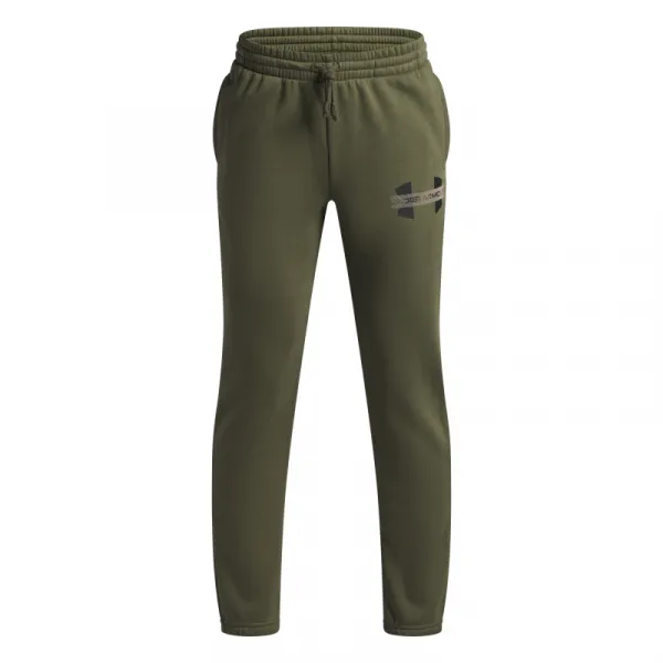 Chlapčenské zateplené tepláky UNDER ARMOUR UA Rival Flc Cblck Grphc Jgr