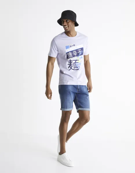 Celio Cotton T-Shirt Befudi - Men's