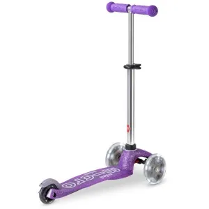 Micro MINI DELUXE GLITTER LED Detská kolobežka, fialová, veľkosť