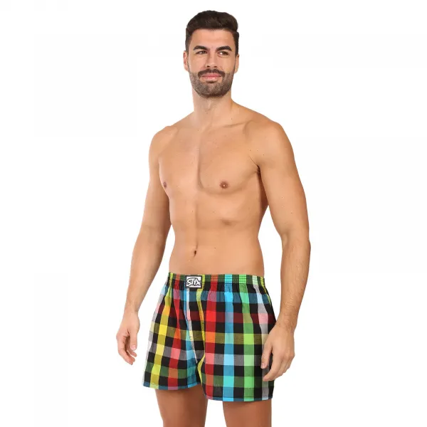10PACK pánske trenky Styx klasická guma viacfarebné (10A0106) S, trenírky