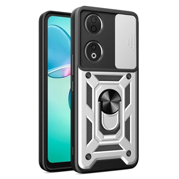RING CAMERA Kryt s držiakom pre Honor 90 5G strieborný