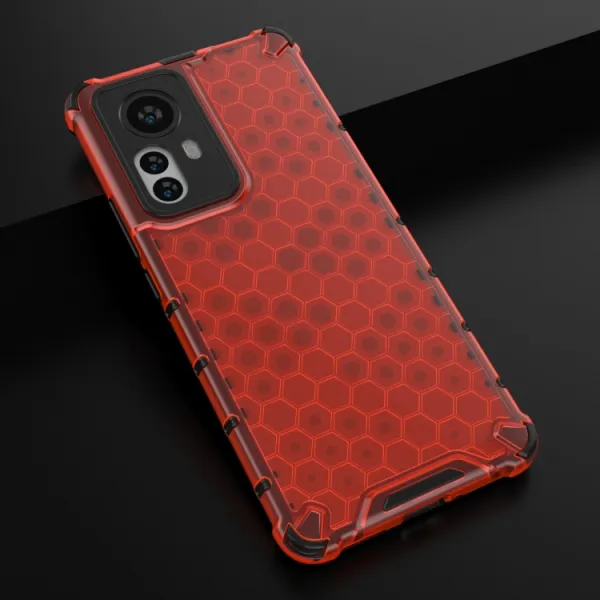 HONEYCOMB Ochranný kryt Xiaomi 12 Pro červený
