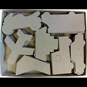 MOVEO Kartónové výseky na dekorovanie Dopravné prostriedky 70ks-MOVEO