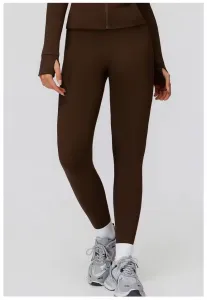 Zateplené hnedé legíny basic Veľkosť: S