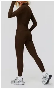 Zateplené hnedé legíny basic Veľkosť: S