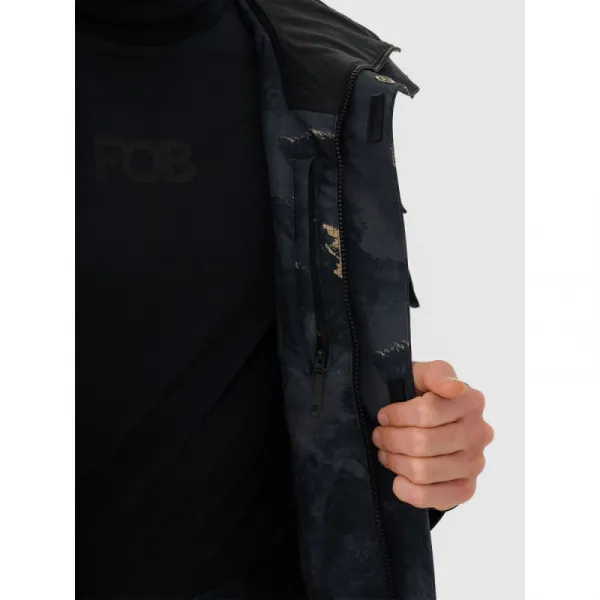 Pánska lyžiarska bunda 4F TECHNICAL JACKET-WAW24TTJAM509-90A-MULTICOLOUR ALLOVER