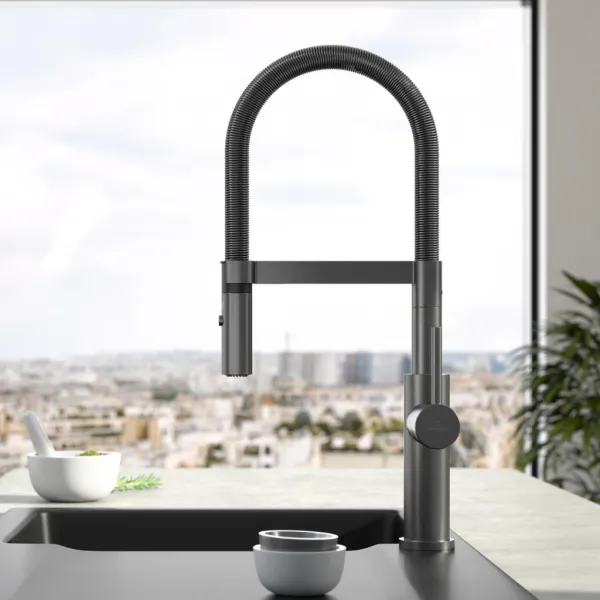VILLEROY & BOCH VILLEROY & BOCH - Drezová batéria Steel Expert Compact, odnímateľná sprcha, antracit 92730005