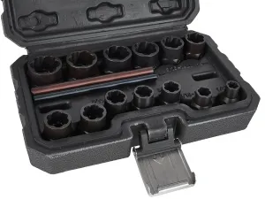 GEKO Sada vyťahovačov skrutiek a matíc 3/8" CR-MO (15 ks)
