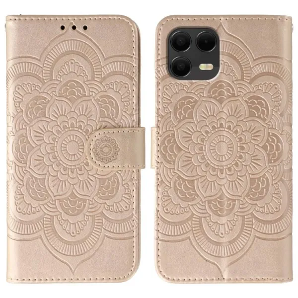 ART MANDALA Peňaženkový obal pre T Phone 3 Pro zlatý
