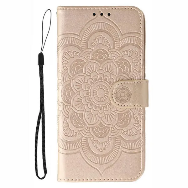 ART MANDALA Peňaženkový obal pre T Phone 3 Pro zlatý