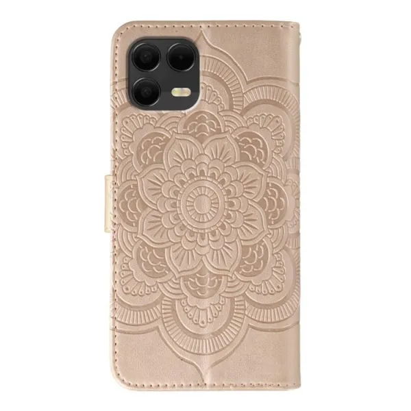 ART MANDALA Peňaženkový obal pre T Phone 3 Pro zlatý