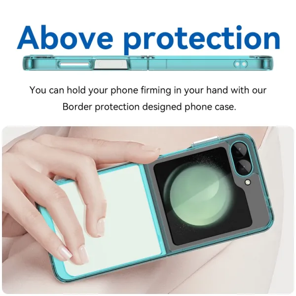 CRYSTAL Ochranný obal pre Samsung Galaxy Z Flip7 FE 5G / Flip6 5G tyrkysový