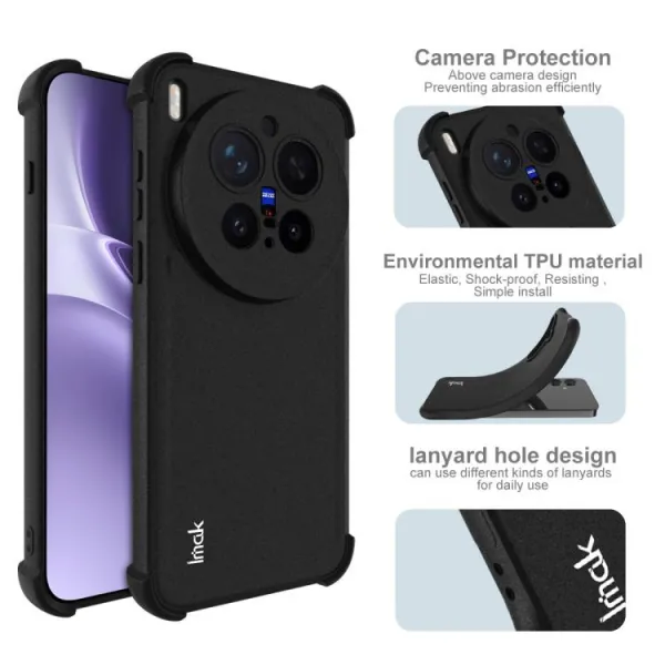 IMAK AIRBAG Extra odolný kryt Vivo X300 Pro MATTE BLACK