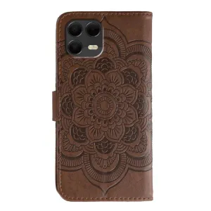 ART MANDALA Peňaženkový obal pre T Phone 3 Pro hnedý