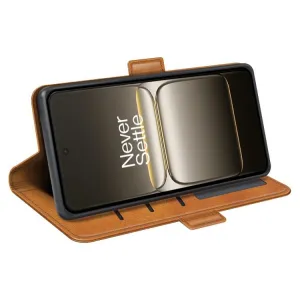 SIDE Peňaženkové puzdro pre OnePlus Nord CE 5 5G svetlohnedé