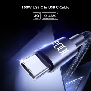 ENKAY PD100 Rýchlonabíjací USB-C kábel 100W 2m modrý