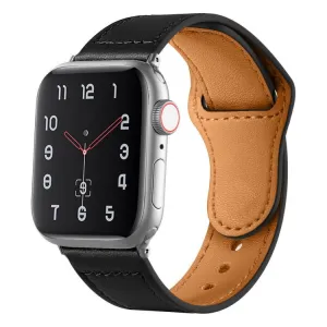 REVERSA Kožený remienok pre Apple Watch 44 / 45 / 46 / 49mm čierny
