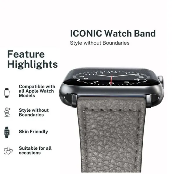 REVERSA Kožený remienok pre Apple Watch 44 / 45 / 46 / 49mm modrý