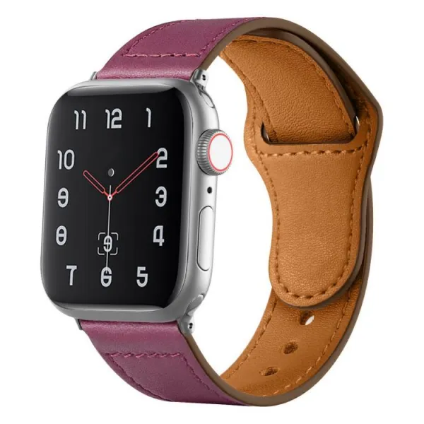 REVERSA Kožený remienok pre Apple Watch 44 / 45 / 46 / 49mm fialový