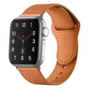 REVERSA Kožený remienok pre Apple Watch 38 / 40 / 41 / Apple Watch 10 / 11 42mm svetlohnedý