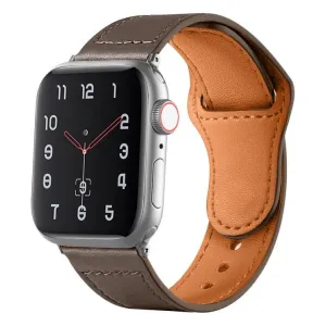 REVERSA Kožený remienok pre Apple Watch 44 / 45 / 46 / 49mm tmavohnedý