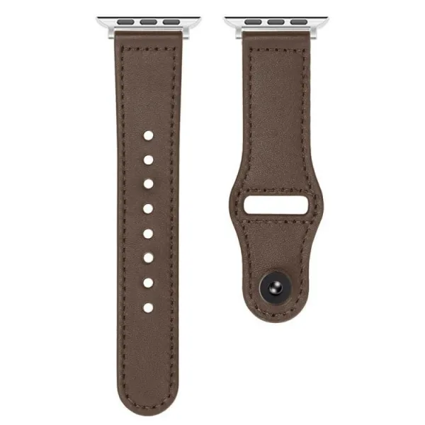 REVERSA Kožený remienok pre Apple Watch 44 / 45 / 46 / 49mm tmavohnedý