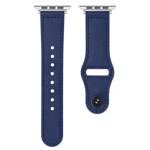 REVERSA Kožený remienok pre Apple Watch 44 / 45 / 46 / 49mm modrý