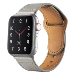 REVERSA Kožený remienok pre Apple Watch 44 / 45 / 46 / 49mm svetlošedý