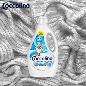 Coccolino Biele oblečenie tekutý prací prípravok 68 praní 2,72 l