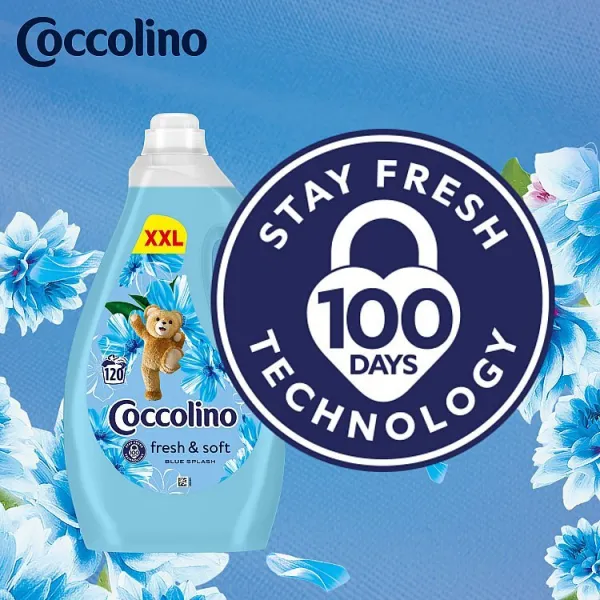 Coccolino Fresh & Soft Blue Splash koncentrovaný avivážny prípravok 120 praní 3000 ml