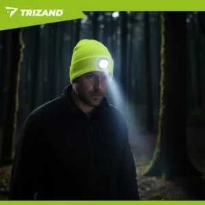 Trizand Čiapka s integrovanou čelovkou neónová | nabíjanie cez USB