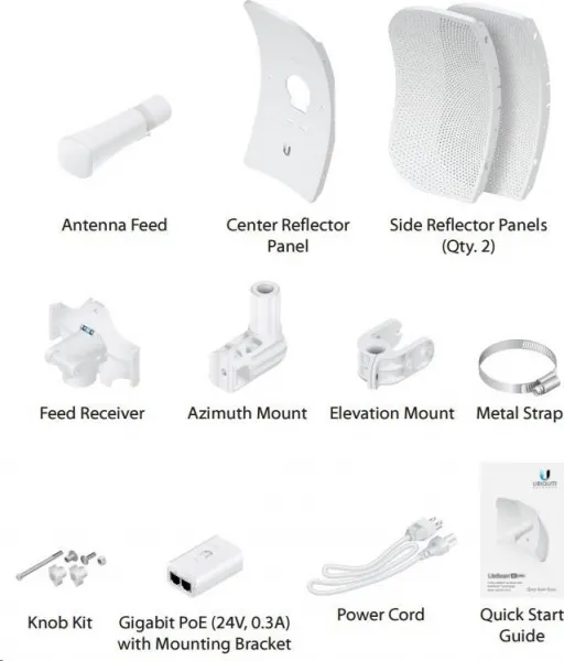 Ubiquiti UBNT airMAX LiteBeam 5AC Gen2 [450+Mbps AP/Client, 5GHz, anténa 23dBi, 5GHz, airMAXac]