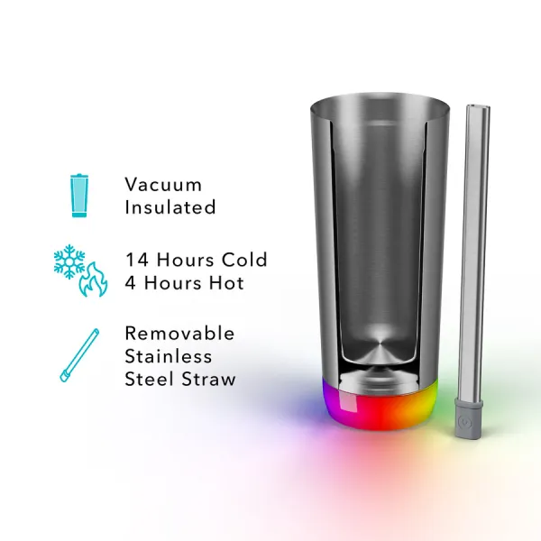 HidrateSpark Pro Tumbler – Chytrá termoska, 592 ml, nerezová HI-SS20TB-01G