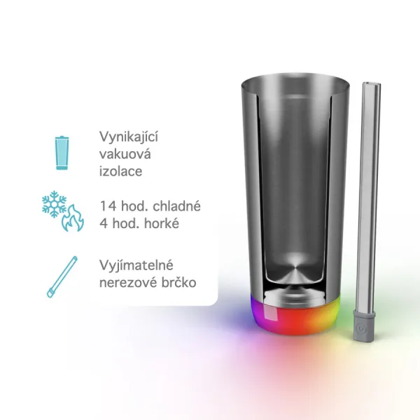 HidrateSpark Pro Tumbler – Chytrá termoska, 592 ml, nerezová HI-SS20TB-01G