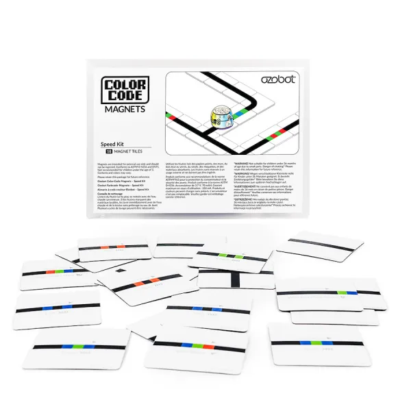 Ozobot sada magnetů s barevnými kódy pro ovládání rychlosti, 18 ks
