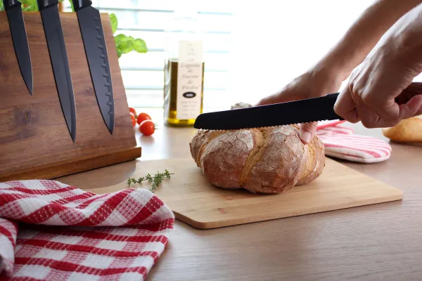 Provence Drevená doska na krájanie s rukoväťou TORO bambus 44cm