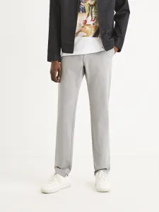 Svetlošedé pánske nohavice Celio