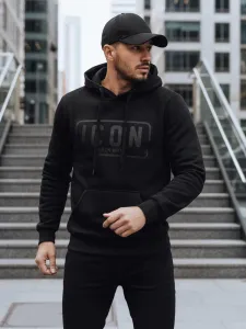 Čierna mikina ICON s kapucňou