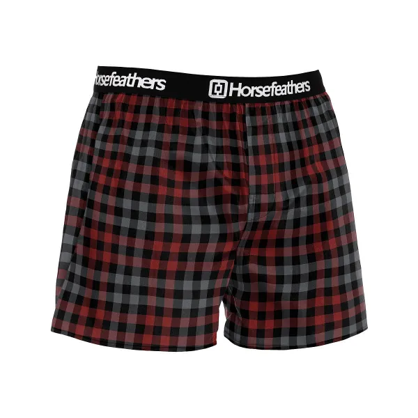 HORSEFEATHERS Boxerky Clay 3Pack - bundle 1 RED velikost M
