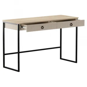 Toaletný stolík, sivohnedá Taupe/dub silverjack, DOMCA 2S