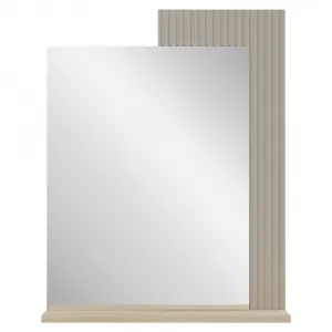 Zrkadlo 65, sivohnedá Taupe/dub silverjack, DOMCA