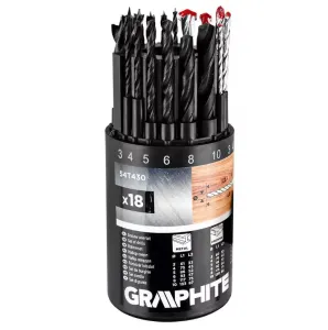 UniverzálnasadavrtákovGRAPHITE54T430–18ksprekov,drevoajtehlu