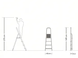 Čiernyoceľovýrebríksnosnosťou125kg4-stupňový