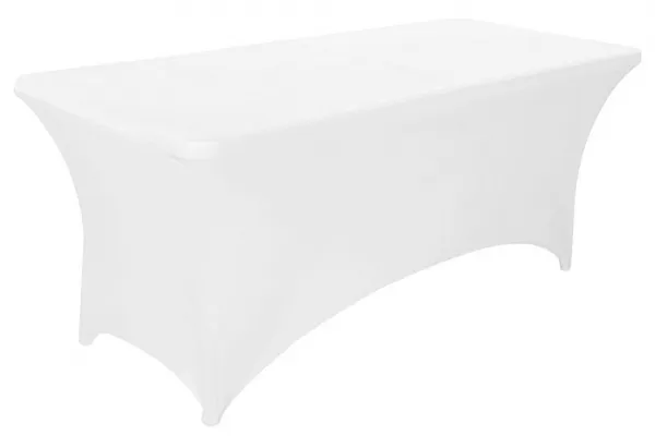 DomTextilu Bielyelastickýobrusnacateringovýstôl240cm 69104 biela