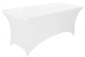 DomTextilu Bielyelastickýobrusnacateringovýstôl240cm 69104 biela