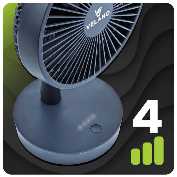Stolový ventilátor Velano VELWEBS0018 nabíjanie cez USB-C