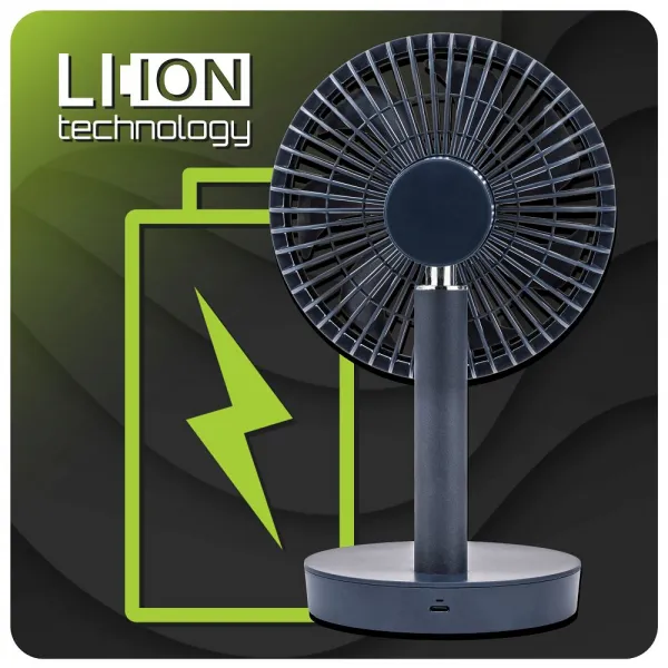 Stolový ventilátor Velano VELWEBS0018 nabíjanie cez USB-C