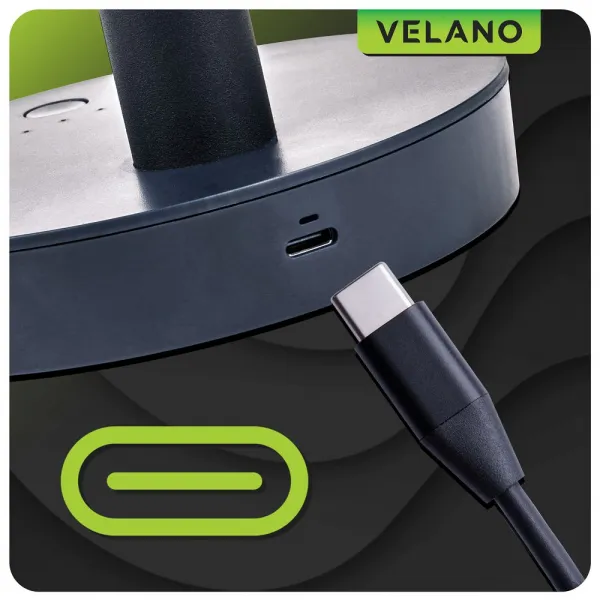 Stolový ventilátor Velano VELWEBS0018 nabíjanie cez USB-C